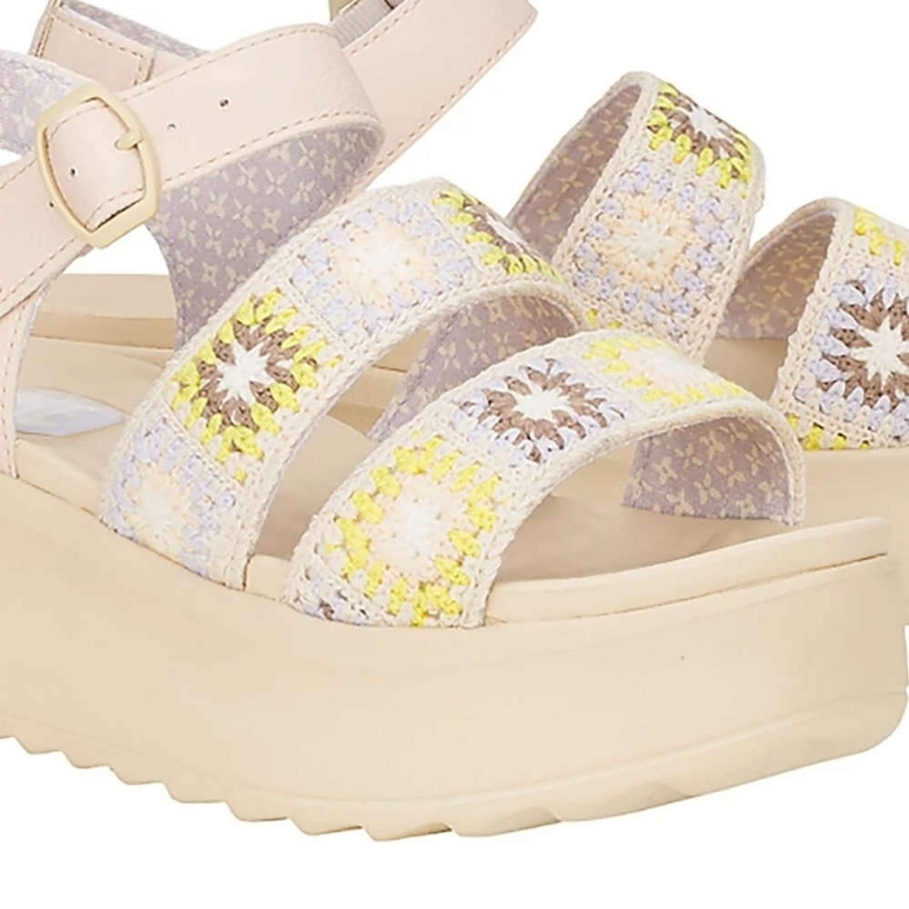 Hey Dude Women's Delray Buckle Cottage Crochet Sandals - Picture 4 of 5
